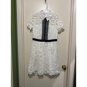 NANETTE LEPORE LACE FIT AND FLAIR PREPPY ROMANTIC DRESS size 8 nwot